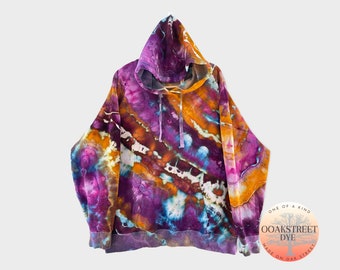 Custom Ice Dye Hoodie, VIOLA Geode Tie Dye Sweatshirt