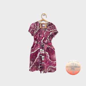 Size M Linen Tie Dye Jumpsuit, Ice Dye Playsuit for Women, Short Linen Romper, Wrap Jumpsuit