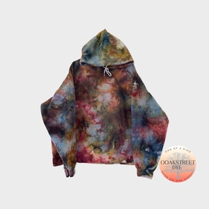 Made To Order Custom Ice Dye Hoodie, NIGHT LILY, Tie Dye Hoodie, Ice Dye Hoodie, Watercolor Tie Dye Hoodie, Unisex Tie Dye