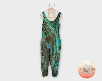Maat M tie-dye katoenmix jumpsuit, aansluitende romper