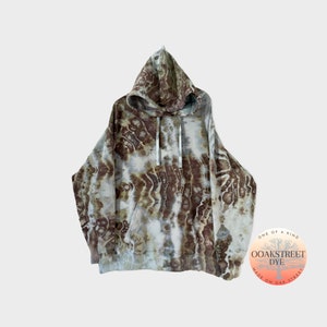 Made To Order Custom Ice Dye Hoodie, OAK BARK, Tie Dye Hoodie, Geode Tie Dye Sweatshirt, Unisex Tie Dye