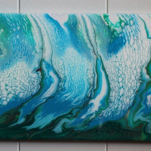 Original acrylic pour painting on gallery wrapped canvas