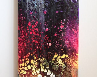 Original acrylic pour painting on gallery wrapped canvas