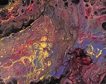 Original fluid art painting