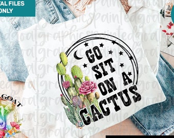 Cactus Sublimation Design: Watercolor Succulent PNG (Digital Download)