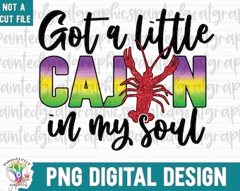 Cajun Crawfish Mardi Gras PNG: Louisiana Sublimation (Digital Download)