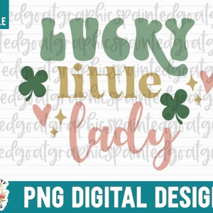 Lucky Little Lady Png, Png del giorno di San Patrizio, Png ragazza di San Patrizio, Png irlandese, Io e mamma PNG, PNG di San Patrizio, Png Boho, Png retrò