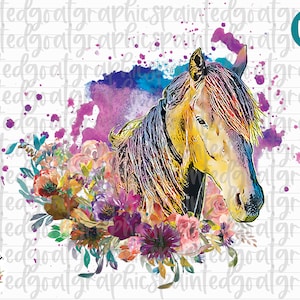 Horse Art PNG, Horse PNG, Sublimation file, Horse png, Horse Floral PNG, Southern Girl png, Horse Sublimation, Horse Lover png