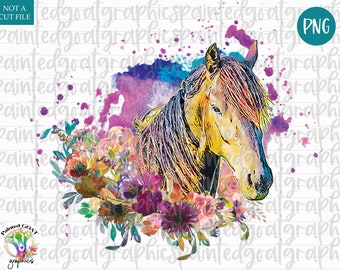 Horse Art PNG, Horse PNG, Sublimation file, Horse png, Horse Floral PNG, Southern Girl png, Horse Sublimation, Horse Lover png