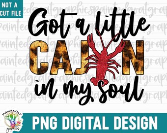 Cajun langoesten luipaardprint PNG: sublimatiebestand (digitale download)