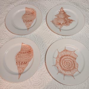 Coquille by Fitz and Floyd,  10 3/8&quot; Dinner plates, Set of 4