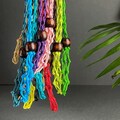 Handmade Macrame Crystal Pouch Necklace  Crystal Holder Necklace  Interchangeable Macrame Pouch Gemstone Necklace Holder Crystal necklace