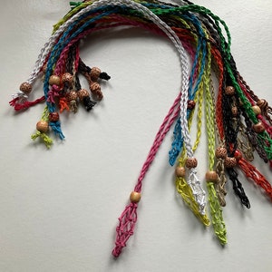 Handmade Crystal Pouch | Interchangeable Macrame Pouch | Crystal Holder Macrame Necklace| Macrame Necklace  Patterned Beads Crystal  holder