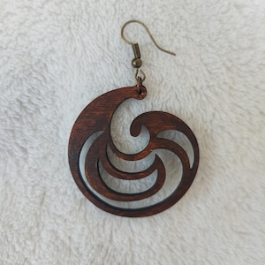 Wooden earrings, wooden earrings, boho earrings, vintage earrings, dangling earrings, wooden jewelry, stainless steel wooden earrings, natural earrings
