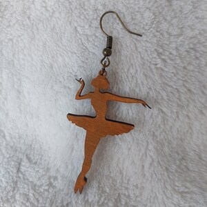 Wooden earrings, wooden earrings, boho earrings, vintage earrings, dangling earrings, wooden jewelry, stainless steel wooden earrings, natural earrings, woman