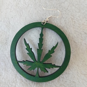 Wooden earrings, wooden earrings, boho earrings, vintage earrings, dangling earrings, wooden jewelry, stainless steel wooden earrings, natural earrings, hemp leaf