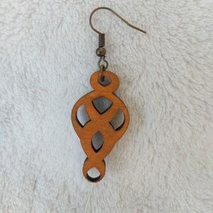 Wooden earrings, wooden earrings, boho earrings, vintage earrings, dangling earrings, wooden jewelry, stainless steel wooden earrings, natural earrings, ochre