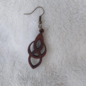 Wooden earrings, wooden earrings, boho earrings, vintage earrings, dangling earrings, wooden jewelry, stainless steel wooden earrings, natural earrings, ornament