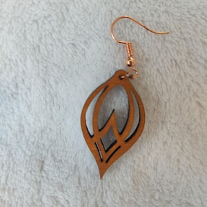 Wooden earrings, wooden earrings, boho earrings, vintage earrings, dangling earrings, wooden jewelry, stainless steel wooden earrings, natural earrings, drops