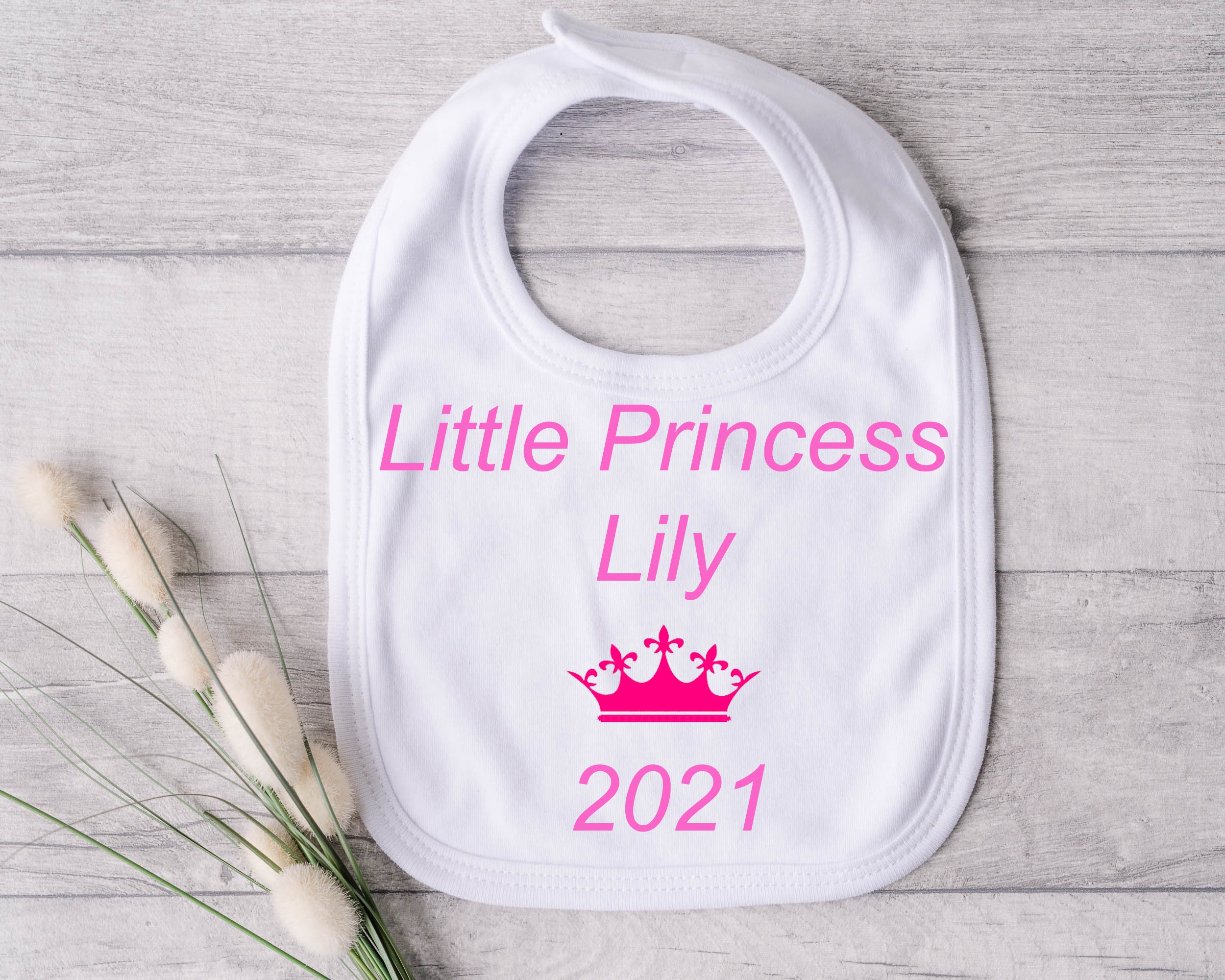Little princess bib personalised little princess bib baby  etsy