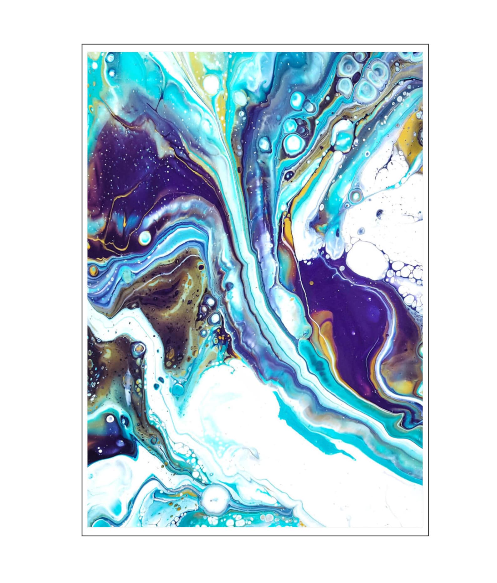 Unframed Art Print Portrait Peacock Galaxyy Etsy