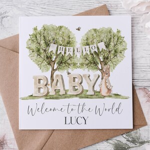 Tarjeta de felicitación para niña, primer cumpleaños de niña, tarjeta para bebé recién nacido, cumpleaños de niña pequeña, regalo para bebé recién nacido, nieta, sobrina, baby shower