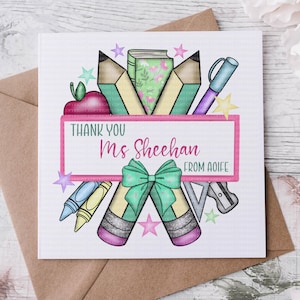 Tarjeta para el maestro, tarjeta de fin de curso, la mejor tarjeta de SNA del mundo, agradecimiento al asistente técnico, maestra de guardería, agradecimiento, reconocimiento de SNA, regalo para maestra de primaria