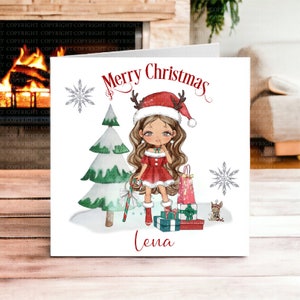 Kleine Weihnachtskarte für Enkelin, Weihnachtskarte für Tochter, Weihnachtskarte für Mädchen, kleine Elfe Weihnachten, Mädchen Elfe, Geschenk der Elfin, Nichte Karte