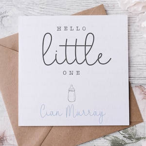Tarjeta de felicitación para bebé recién nacido, tarjeta de bienvenida al mundo, tarjeta para bebé, tarjeta para bebé niño, tarjeta para bebé niña, felicitaciones por su bebé, tarjeta personalizada