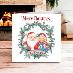 Nana & Grandad Weihnachtskarte, Weihnachtskarte für Großeltern, Weihnachtskarte für Verwandte, Weihnachtskarte für ein Paar, Weihnachtskarte für Mama und Papa