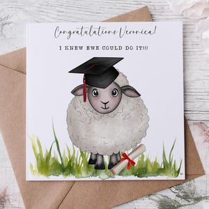 Tarjeta de graduación divertida / Tarjeta de "Las ovejas son inteligentes" / Tarjeta de "Bien hecho", tarjeta de graduación con humor sarcástico, graduación 2025, graduado, tarjeta de oveja