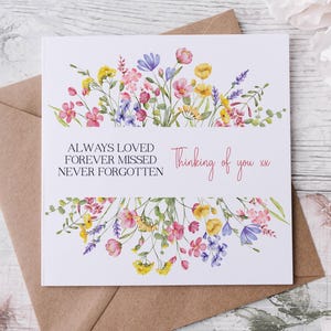 Tarjeta de pensamiento en ti / Tarjeta de condolencias / Tarjeta de simpatía / Tarjeta en mis pensamientos / Tarjeta de felicitación / Tarjeta de duelo / Pérdida / Aborto espontáneo / Aquí para ti