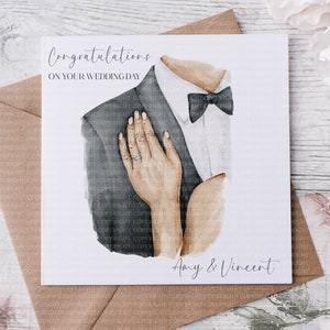 Yerno y nuera, nuera y yerno, regalo de boda personalizado, regalo de boda único, regalo de boda a juego, tarjeta de compromiso