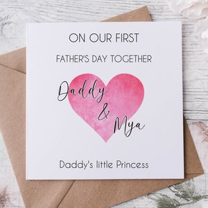 Tarjeta del Día del Padre, Primer Día del Padre, Día del Padre, Tarjeta de Papá, Tarjeta de Papá Primer Día del Padre hijo, l princesa de papá, príncipe de papá