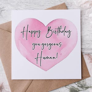 Hermosa tarjeta de cumpleaños humana, cumpleaños de mejor amiga, tarjeta peculiar, persona hermosa, tarjeta de novia, hermosa amiga, nombre de mascota, princesa