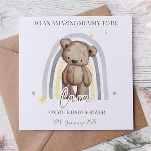Tarjeta para baby shower, futura mamá, tarjeta de felicitación por embarazo, tarjeta para bebé recién nacido, regalo para baby shower, tarjeta neutra para baby shower, baby shower para mejores amigas