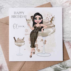 Geburtstag der Enkelin | Bestie Karte | Tochter Karte |18.Geburtstag/21.Geburtstag | Nichte Karte I Baileys Karte I Cocktail Karte I Bester Freund