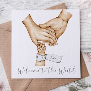 Tarjeta de felicitación para bebé nuevo, tarjeta de bienvenida al mundo, tarjeta de bebé, tarjeta de bebé niño, tarjeta de bebé niña, felicitaciones por tu bebé, bebé arcoíris