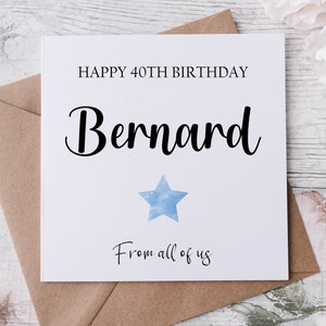 Tarjeta de cumpleaños, tarjeta para hermano, tarjeta para padrino, regalo grupal, tarjeta de todos nosotros, cumpleaños especial,