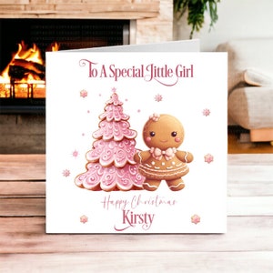 Niña especial en Navidad, tarjeta de Navidad hija, 1a Navidad del bebé, tarjeta de Navidad sobrina, tarjeta de Navidad hermana, tarjeta de nieta