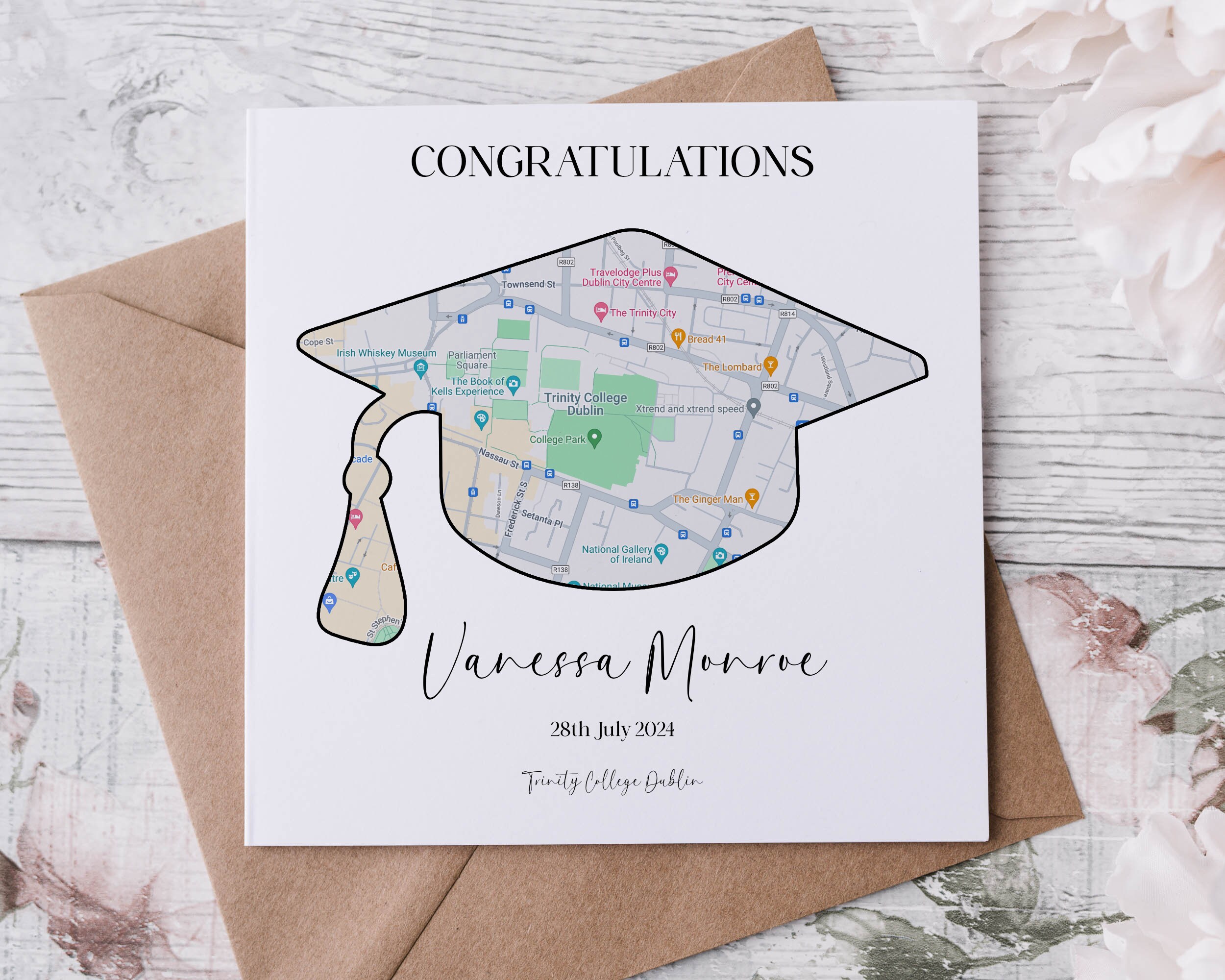 Graduation Map Card, Graduation Gift, Graduation UK, Congratulations ...