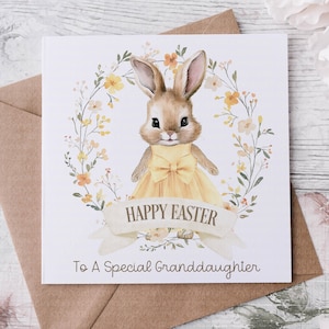 Tarjeta de Pascua, primera Pascua, nieto de Pascua, sobrino de conejo de Pascua, tarjeta de Pascua personalizada, tarjeta de ahijado, tarjeta de conejo, pequeño conejito de Pascua,