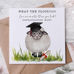 Tarjeta de graduación divertida / Tarjeta de "Las ovejas son inteligentes" / Tarjeta de "Bien hecho", tarjeta de graduación con humor sarcástico, graduación 2025, graduado, tarjeta de oveja