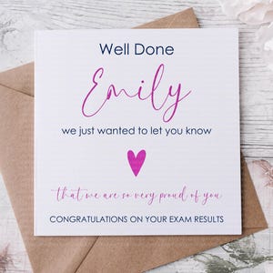 Personalisierte Prüfungsergebniskarte, Glückwünsche zu Ihren Prüfungsergebnissen, Well Done Karte, Abschluss, Junior Cert, Abitur