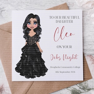 Nieta PromCard / Tarjeta de felicitación Debs / Tarjeta de noche de graduación / Hija disfruta de la tarjeta de graduación/debs/ Tarjeta Debs / Tarjeta Prom 2024, tarjeta Debs irlandesa