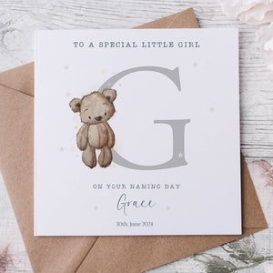 Tarjeta de bautizo, Tarjeta de felicitación personalizada para bautizo, Tarjeta para ahijado, Tarjeta para ceremonia de nombramiento, Madrina, Padrino, Bautizo de niña/niño