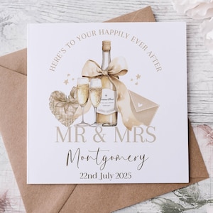 Happly ever after Karte, Hochzeitskarte für besonderes Paar, Glückwünsche zur Hochzeit, besondere Karte zur Hochzeit, Andenken an die Hochzeit