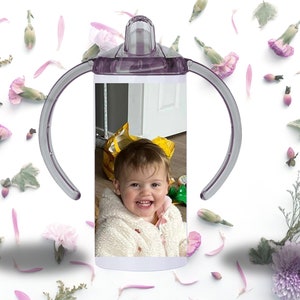 Grow with you personalised Sippy Toddler/Adult cups with free straw lid image 1