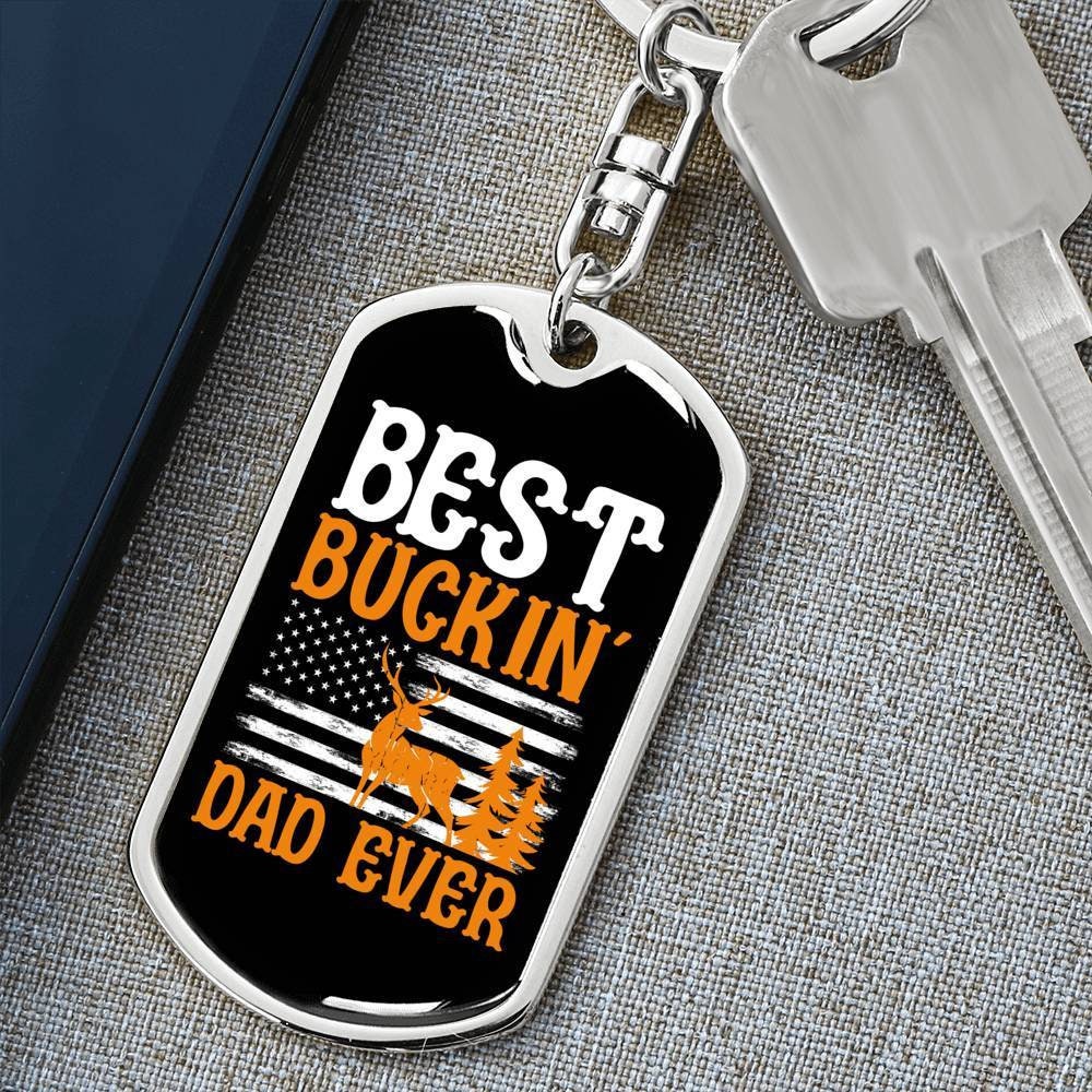 Hunting Dad Dog Tag Keychain Gift For Hunting Dad Optional Etsy