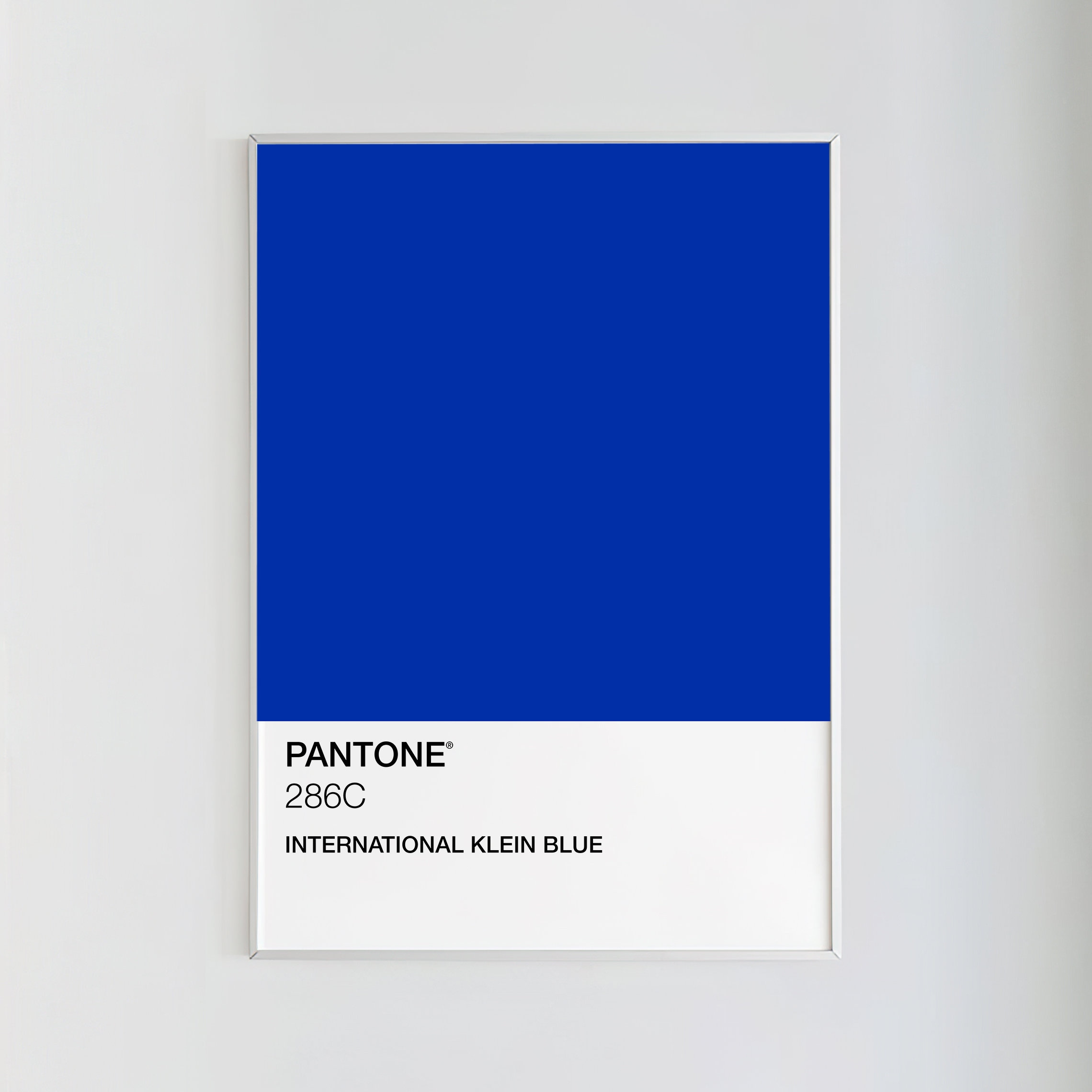 Pantone Klein Blue Poster Premium Mattes Poster Abstrakter Etsy